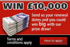 Send us your renewal dates and you could win big with our prize draw!